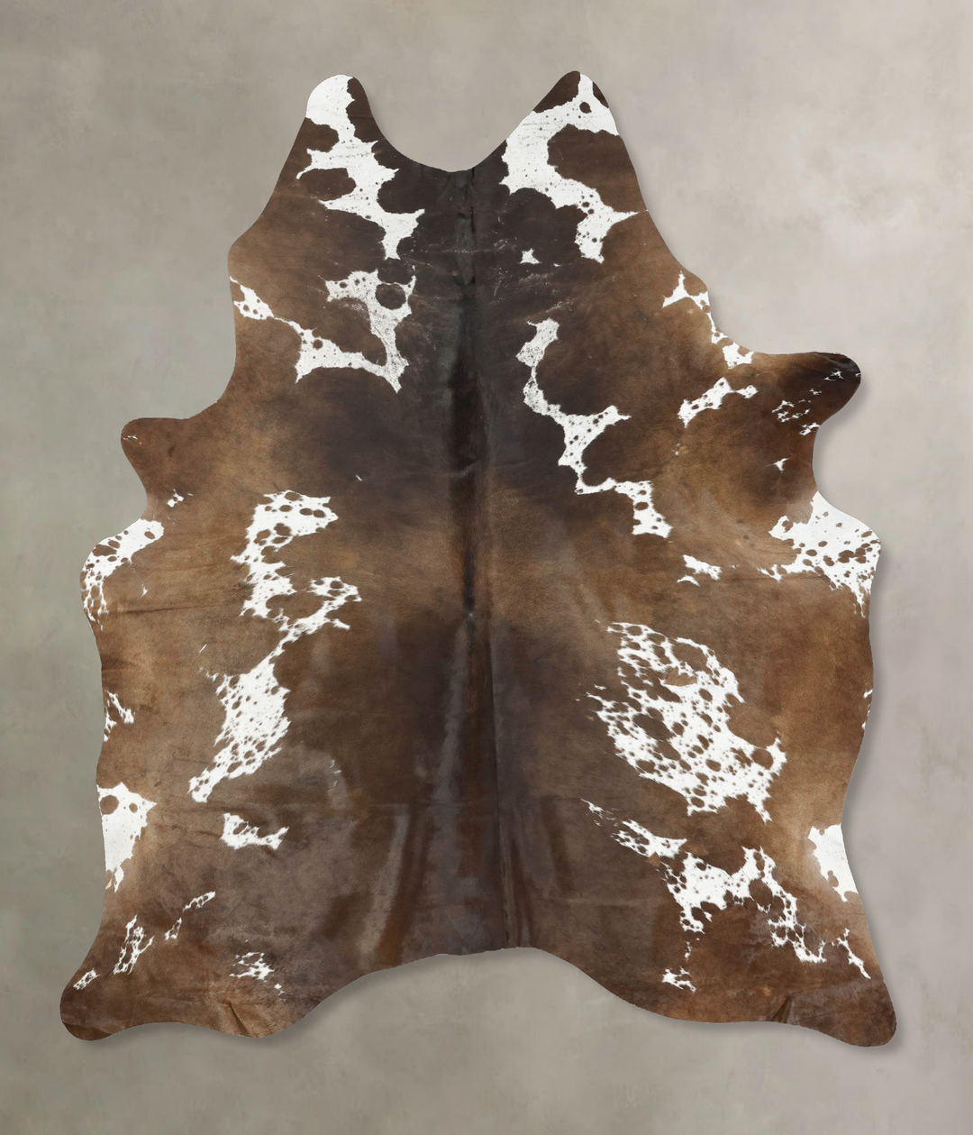 Chocolate and White XX-Large Brazilian Cowhide Rug 8'4"H x 6'6"W #B149