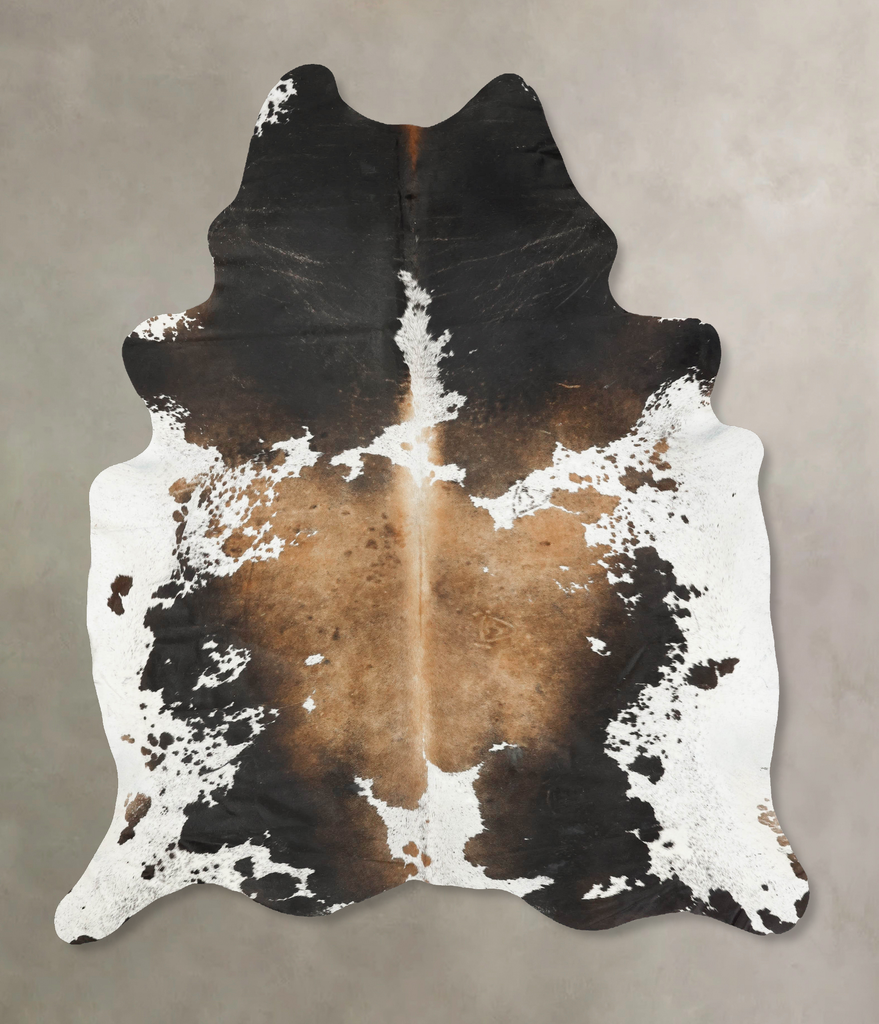 Chocolate and White XX-Large Brazilian Cowhide Rug 9'1"H x 7'1"W #B14942 by Hudson Hides