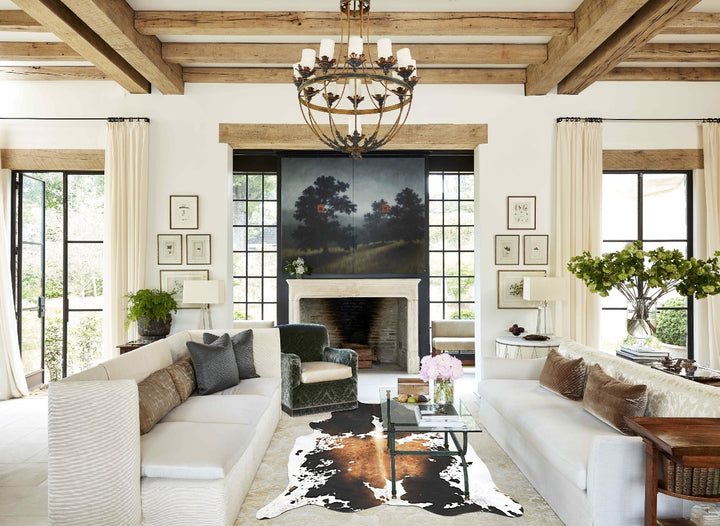 Chocolate and White XX-Large Brazilian Cowhide Rug 9'1"H x 7'1"W #B14942 by Hudson Hides