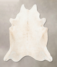 Ivory with Beige XX-Large Brazilian Cowhide Rug 7'9"H x 6'11"W #B14950 by Hudson Hides