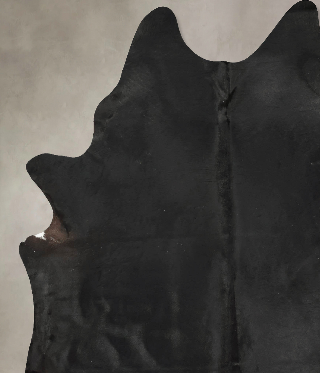 Solid Black XX-Large Brazilian Cowhide Rug 8'8"H x 6'10"W #B14955 by H