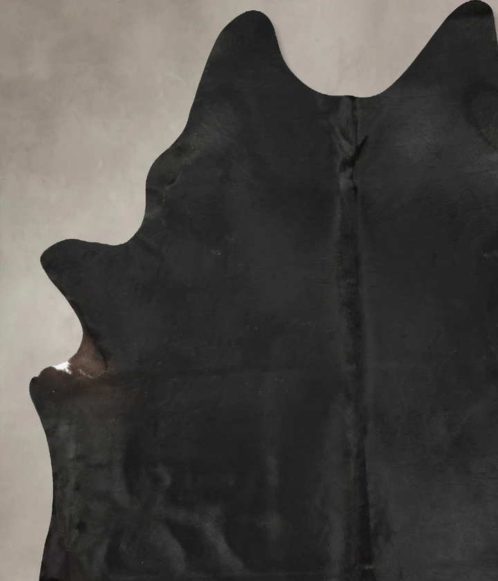 Solid Black XX-Large Brazilian Cowhide Rug 8'8"H x 6'10"W #B14955 by Hudson Hides