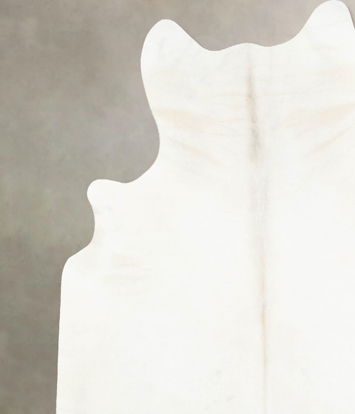 Ivory with Beige XX-Large Brazilian Cowhide Rug 7'8"H x 6'10"W #B14958 by Hudson Hides