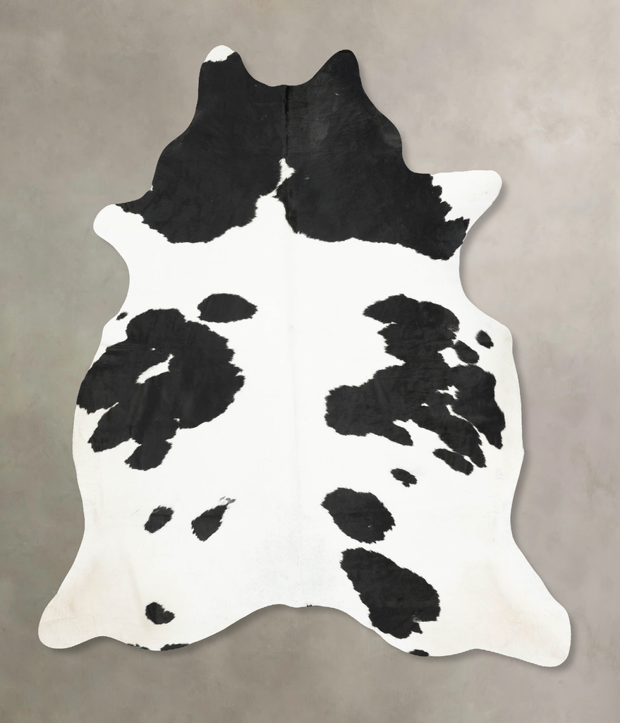 Black and White XX-Large Brazilian Cowhide Rug 8'6"H x 7'2"W #B14959 by Hudson Hides