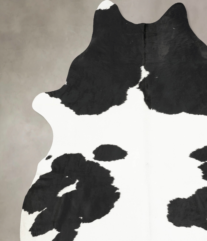Black and White XX-Large Brazilian Cowhide Rug 8'6"H x 7'2"W #B14959 by Hudson Hides