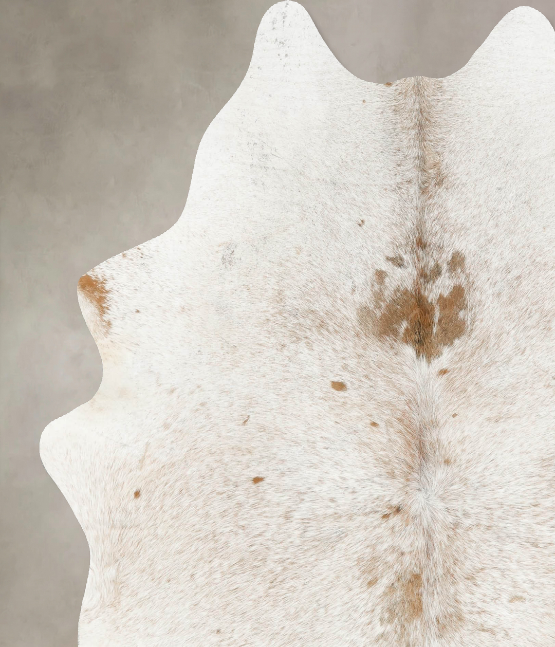 Salt and Pepper Brown X-Large Brazilian Cowhide Rug 7'4"H x 6'4"W #B14