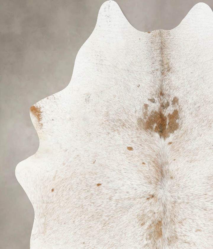 Salt and Pepper Brown X-Large Brazilian Cowhide Rug 7'4"H x 6'4"W #B14961 by Hudson Hides