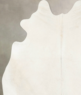 Ivory with Beige X-Large Brazilian Cowhide Rug 7'2"H x 6'7"W #B14965 by Hudson Hides