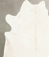 Ivory with Beige XX-Large Brazilian Cowhide Rug 8'1"H x 7'3"W #B14980 by Hudson Hides