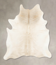 Ivory with Beige XX-Large Brazilian Cowhide Rug 7'9"H x 6'7"W #B15048 by Hudson Hides