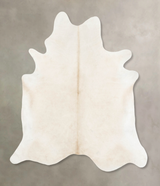 Ivory with Beige X-Large Brazilian Cowhide Rug 7'5"H x 6'7"W #B15049 by Hudson Hides