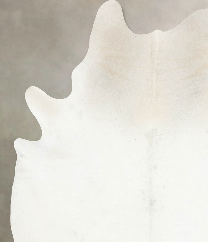 Ivory with Beige XX-Large Brazilian Cowhide Rug 8'11"H x 7'3"W #B15054 by Hudson Hides