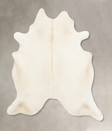 Ivory with Beige XX-Large Brazilian Cowhide Rug 8'0"H x 7'1"W #B15074 by Hudson Hides