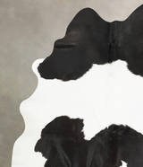 Black and White XX-Large Brazilian Cowhide Rug 8'2"H x 6'9"W #B15081 by Hudson Hides