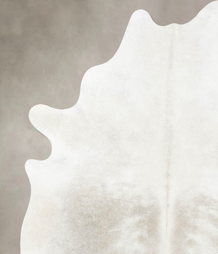 Ivory with Beige XX-Large Brazilian Cowhide Rug 8'4"H x 6'9"W #B15104 by Hudson Hides