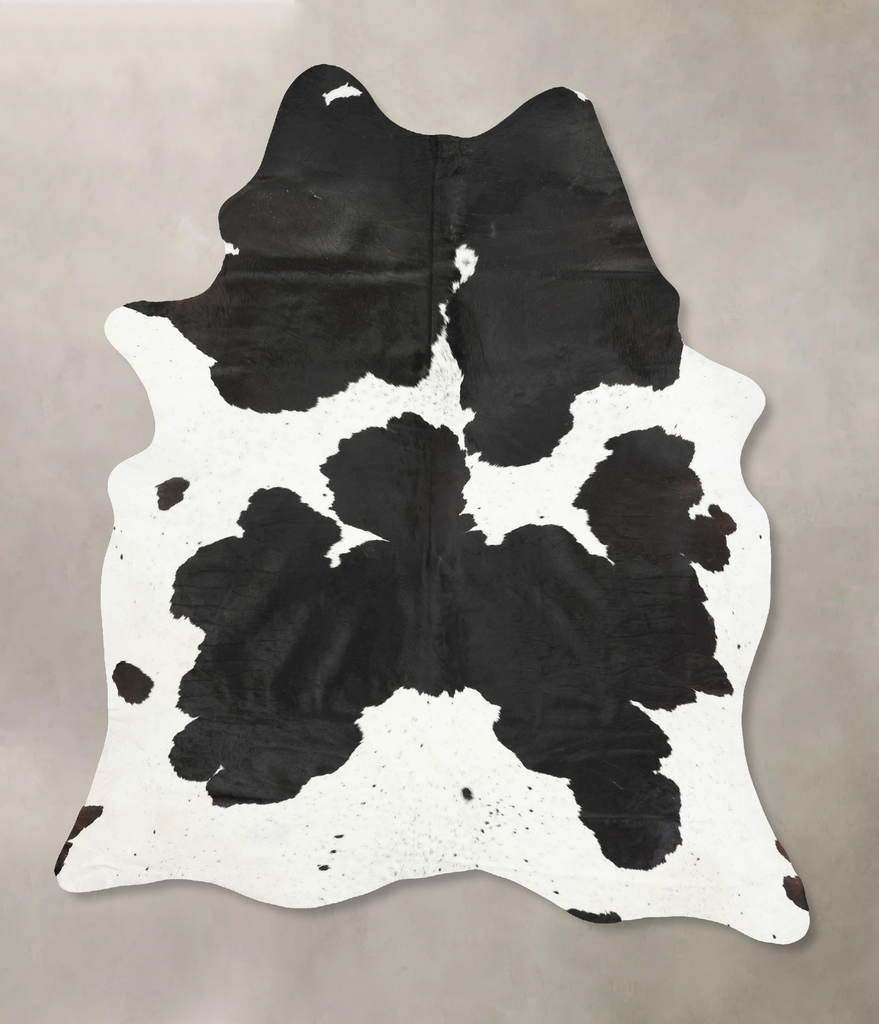Black and White XX-Large Brazilian Cowhide Rug 8'8"H x 6'7"W #B15106 by Hudson Hides