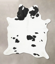 Black and White X-Large Brazilian Cowhide Rug 7'10"H x 6'0"W #B15109 by Hudson Hides