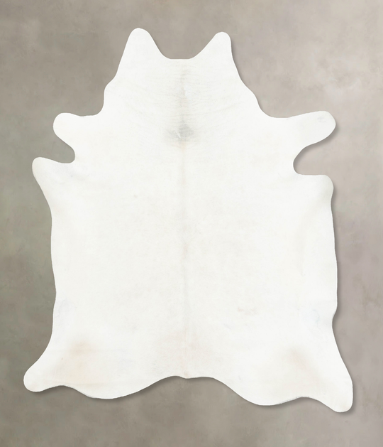 Ivory with Beige X-Large Brazilian Cowhide Rug 7'7"H x 6'6"W #B15128 by Hudson Hides