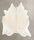 Ivory with Beige XX-Large Brazilian Cowhide Rug 7'9"H x 6'6"W #B15151 by Hudson Hides