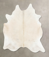 Ivory with Beige XX-Large Brazilian Cowhide Rug 7'9"H x 6'6"W #B15151 by Hudson Hides