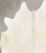 Ivory with Beige XX-Large Brazilian Cowhide Rug 7'9"H x 6'6"W #B15151 by Hudson Hides