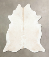 Ivory with Beige XX-Large Brazilian Cowhide Rug 8'3"H x 7'5"W #B15155 by Hudson Hides