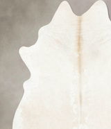 Ivory with Beige XX-Large Brazilian Cowhide Rug 8'3"H x 7'5"W #B15155 by Hudson Hides