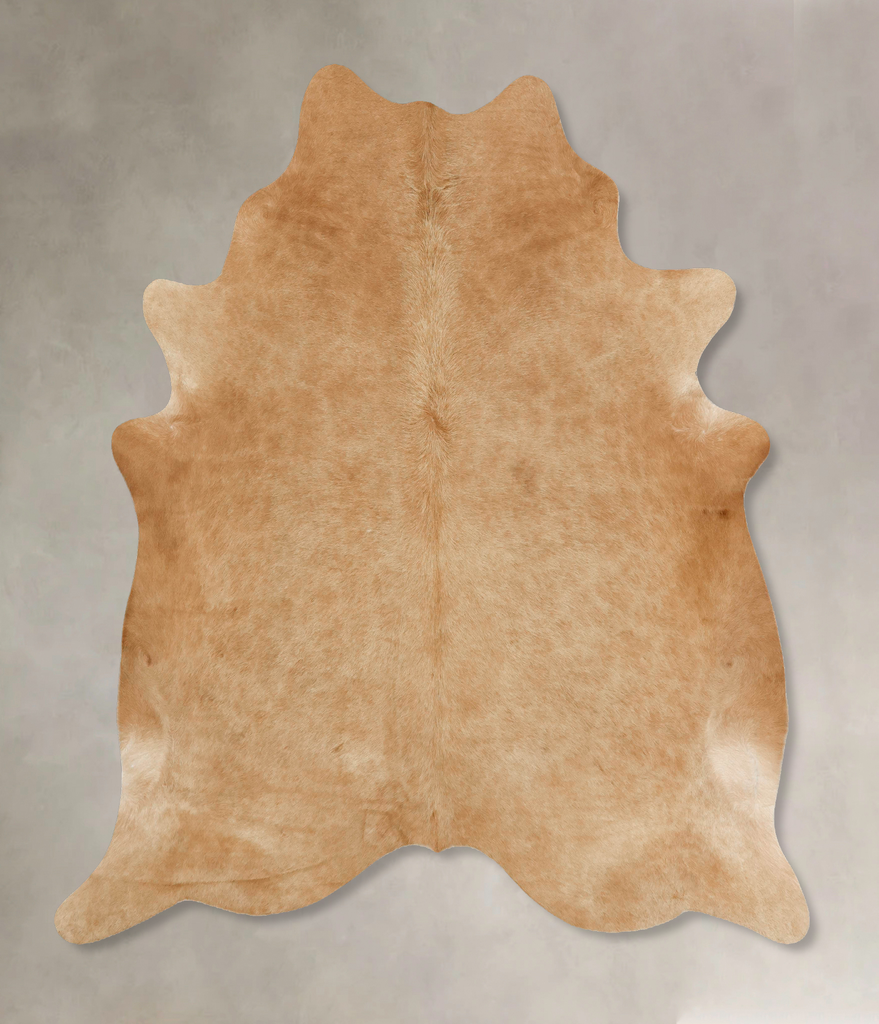 Beige X-Large Brazilian Cowhide Rug 7'1"H x 6'4"W #B15179 by Hudson Hides