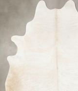 Ivory with Beige XX-Large Brazilian Cowhide Rug 8'4"H x 7'1"W #B15180 by Hudson Hides