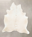 Ivory with Beige XX-Large Brazilian Cowhide Rug 8'3"H x 7'1"W #B15211 by Hudson Hides