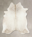 Ivory with Beige X-Large Brazilian Cowhide Rug 7'2"H x 5'10"W #B15223 by Hudson Hides