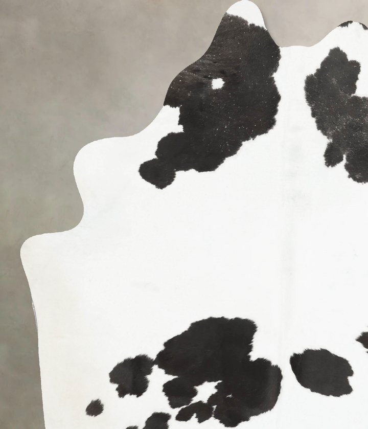 Black and White X-Large Brazilian Cowhide Rug 7'8"H x 6'1"W #B15332 by Hudson Hides