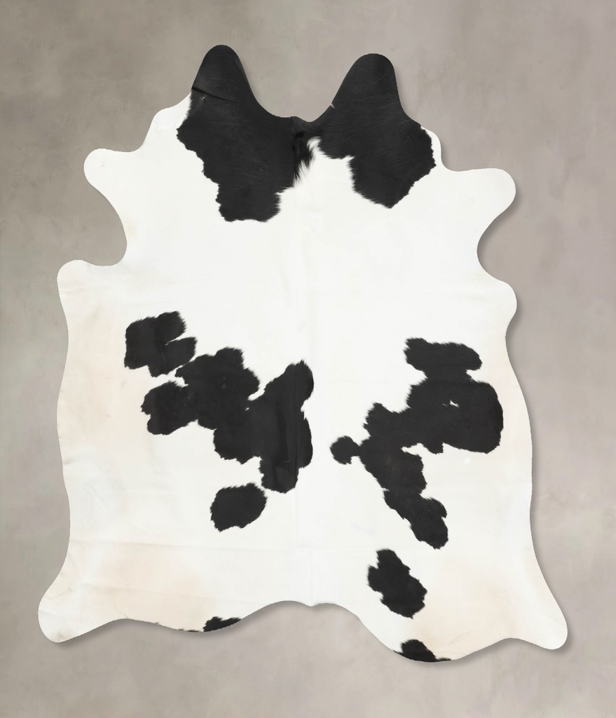 Black and White X-Large Brazilian Cowhide Rug 6'10"H x 6'5"W #B15351 by Hudson Hides