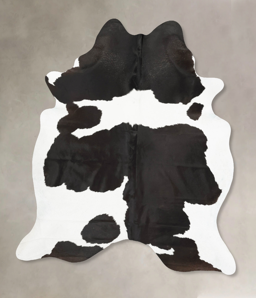Black and White X-Large Brazilian Cowhide Rug 7'10"H x 6'4"W #B15359 by Hudson Hides