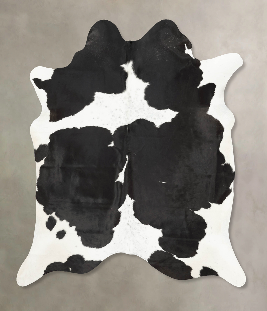 Black and White X-Large Brazilian Cowhide Rug 7'4"H x 6'3"W #B15360 by Hudson Hides