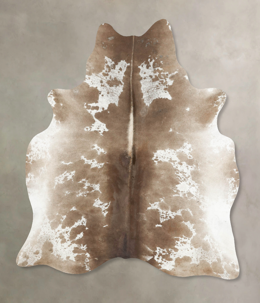 Taupe X-Large Brazilian Cowhide Rug 7'8"H x 6'1"W #B15368 by Hudson Hides