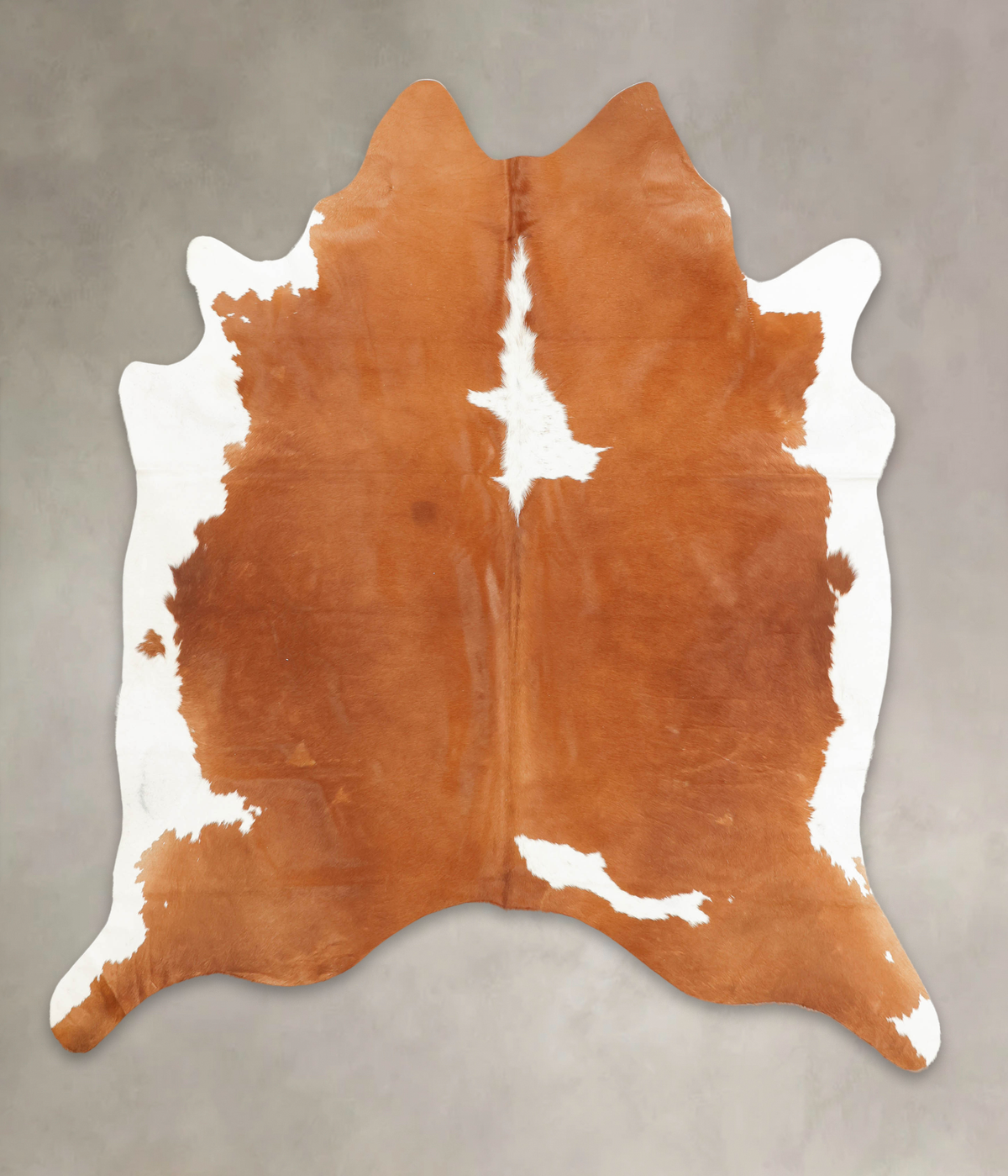 Brown and White Cowhide Rug #B1537