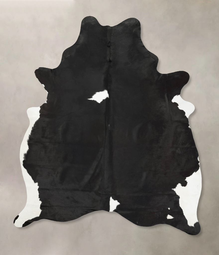 Black and White XX-Large Brazilian Cowhide Rug 9'2"H x 6'7"W #B15382 by Hudson Hides