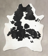 Black and White XX-Large Brazilian Cowhide Rug 8'3"H x 6'3"W #B15395 by Hudson Hides