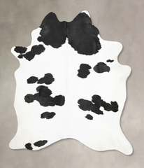 Black and White XX-Large Brazilian Cowhide Rug 8'10