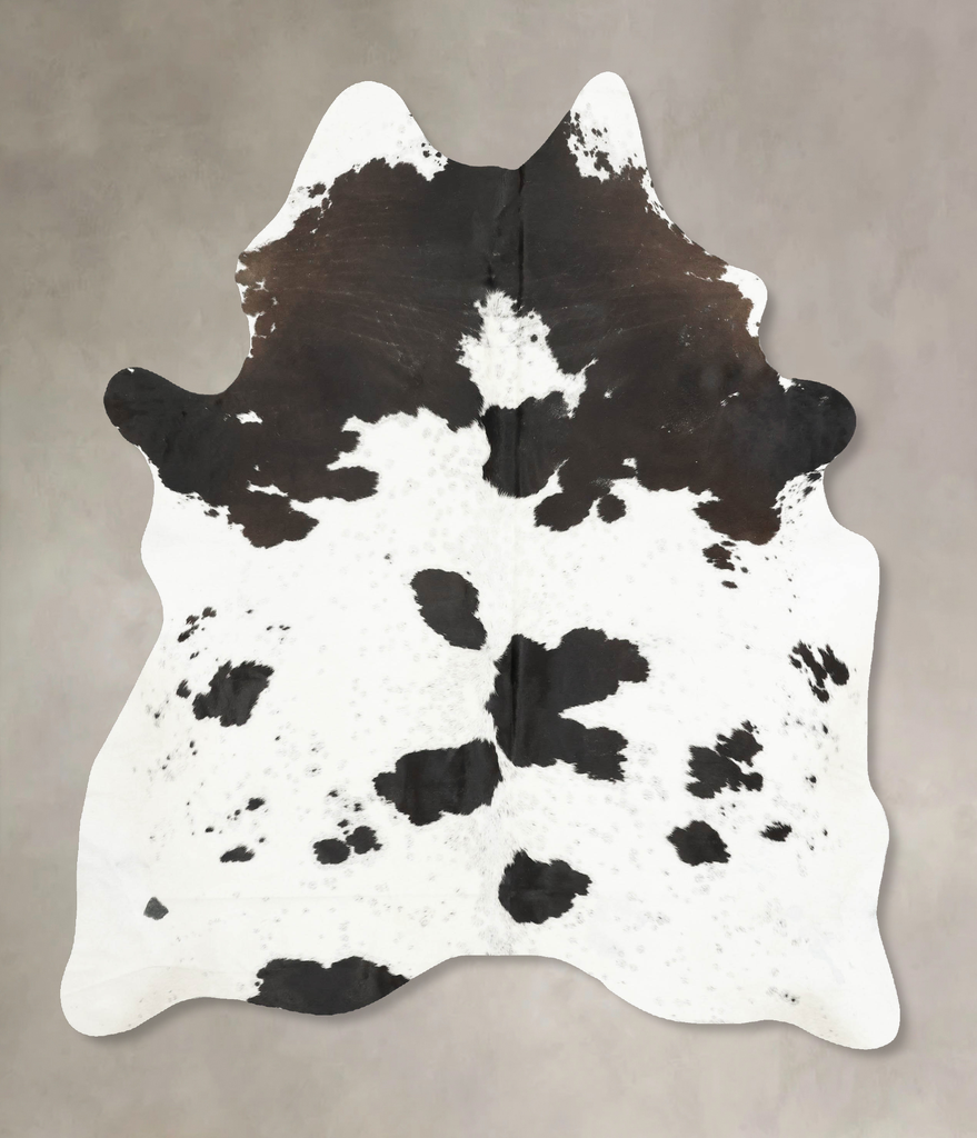 Chocolate and White X-Large Brazilian Cowhide Rug 7'3"H x 5'8"W #B15406 by Hudson Hides