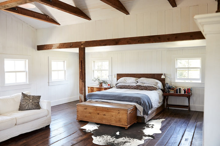 Chocolate and White X-Large Brazilian Cowhide Rug 7'4"H x 5'11"W #B15409 by Hudson Hides