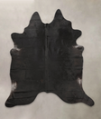 Solid Black XX-Large Brazilian Cowhide Rug 7'11"H x 7'1"W #B1541 by Hudson Hides