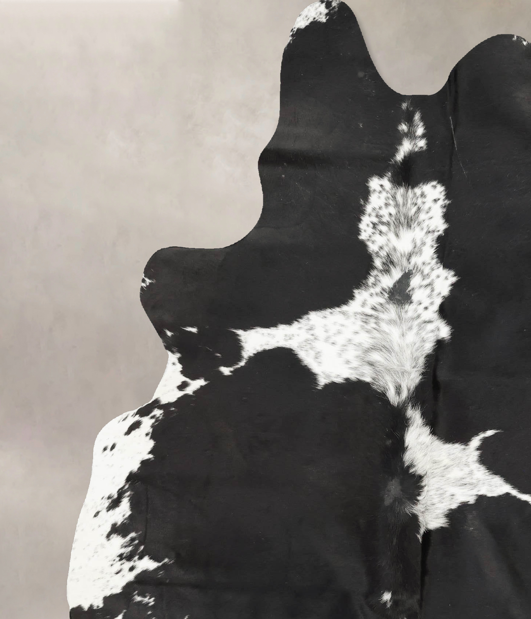Black and White X-Large Brazilian Cowhide Rug 7'7"H x 5'8"W #B15410 by