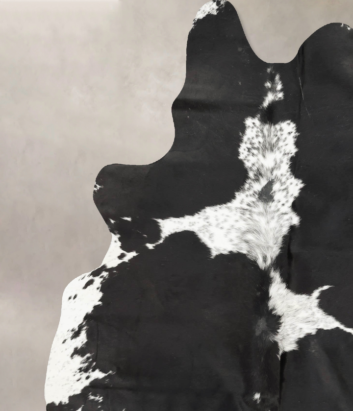 Black and White X-Large Brazilian Cowhide Rug 7'7"H x 5'8"W #B15410 by Hudson Hides