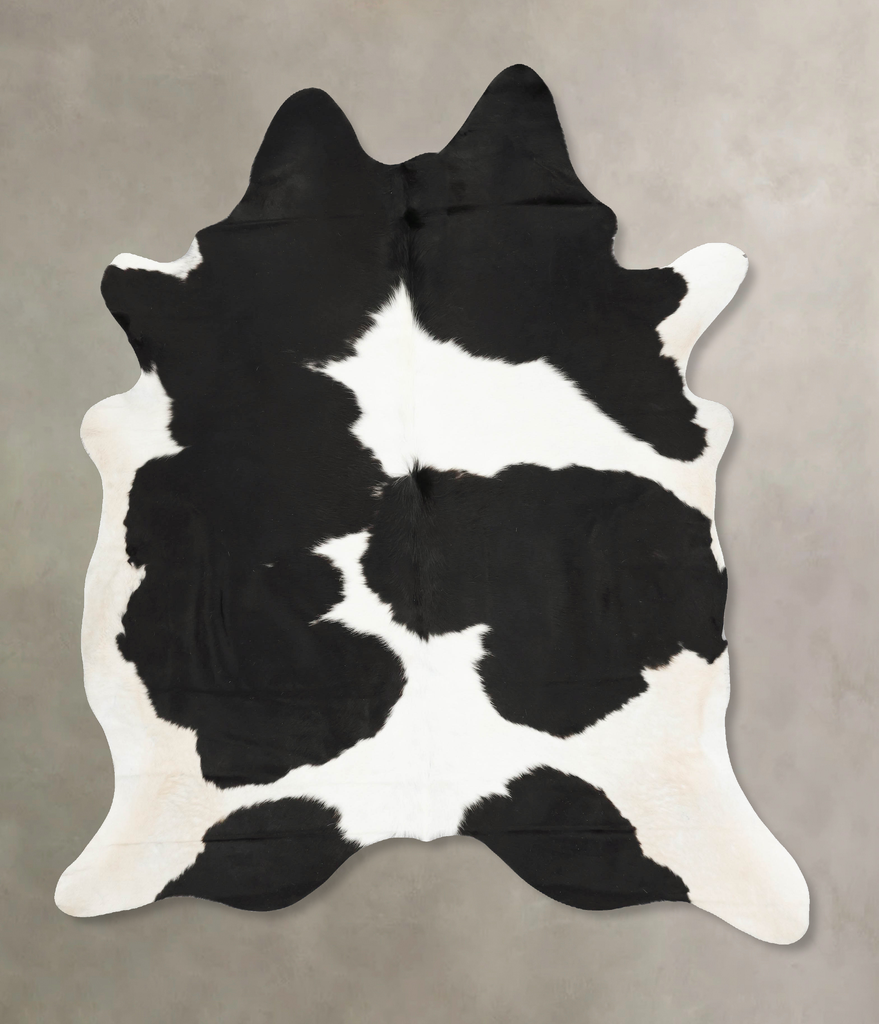 Black and White XX-Large Brazilian Cowhide Rug 8'3"H x 7'1"W #B15411 by Hudson Hides