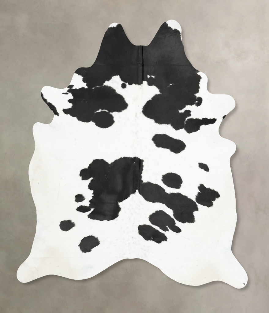 Black and White XX-Large Brazilian Cowhide Rug 7'11"H x 6'5"W #B15414 by Hudson Hides