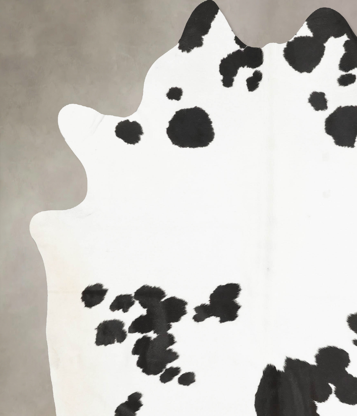 Black and White XX-Large Brazilian Cowhide Rug 8'6"H x 6'10"W #B15415 by Hudson Hides