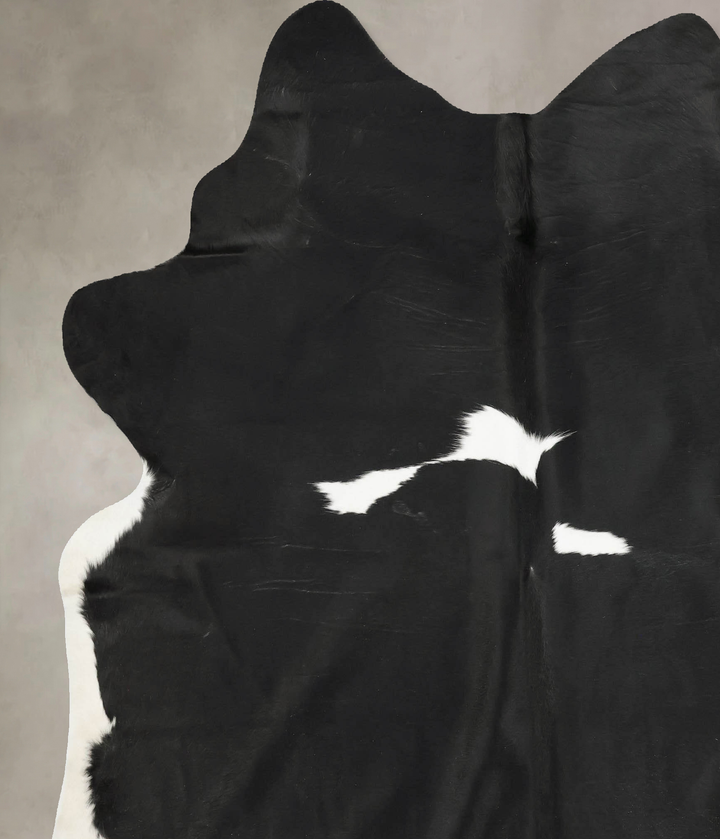 Black and White XX-Large Brazilian Cowhide Rug 7'7"H x 6'9"W #B15417 by Hudson Hides