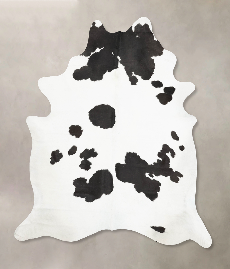 Black and White XX-Large Brazilian Cowhide Rug 9'0"H x 7'4"W #B15420 by Hudson Hides